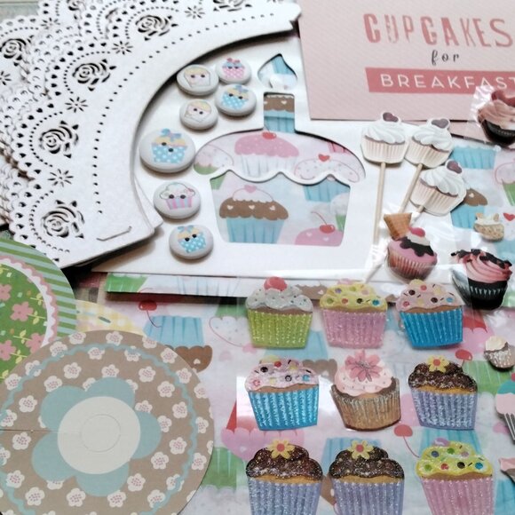 Cupcake Theme Junk Journal & Decorating Scrap Pack - Picture 7 of 9